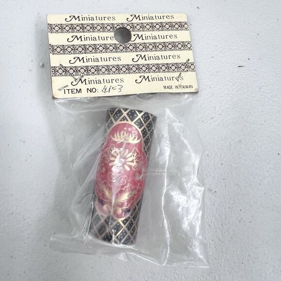Vintage Ceramic Asian Style Umbrella Holder Stand Dollhouse Miniature 1:12 - Picture 3 of 4